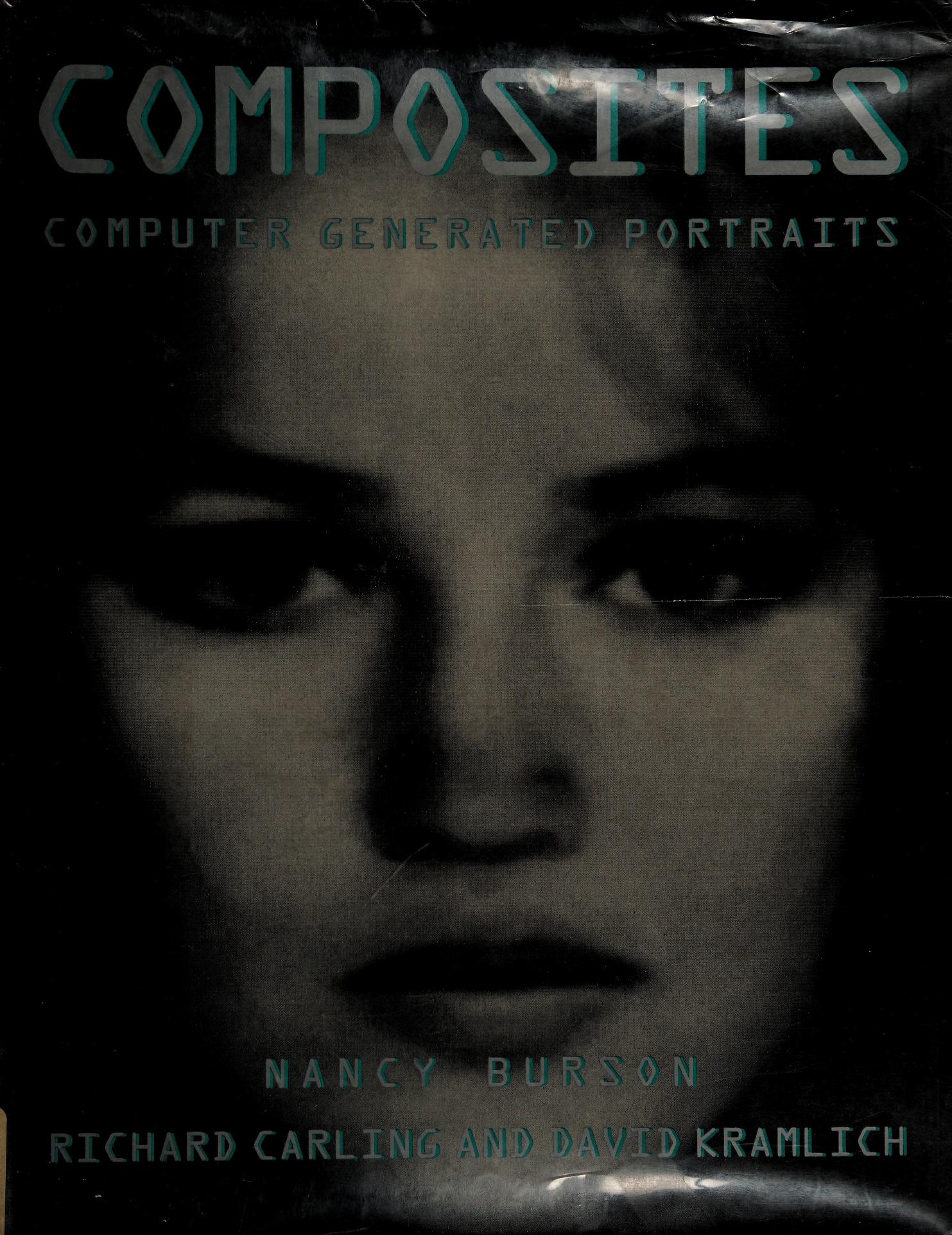 The cover of Composites: Computer-Generated Portraits, one of the three 1986 publications listed in this entry.