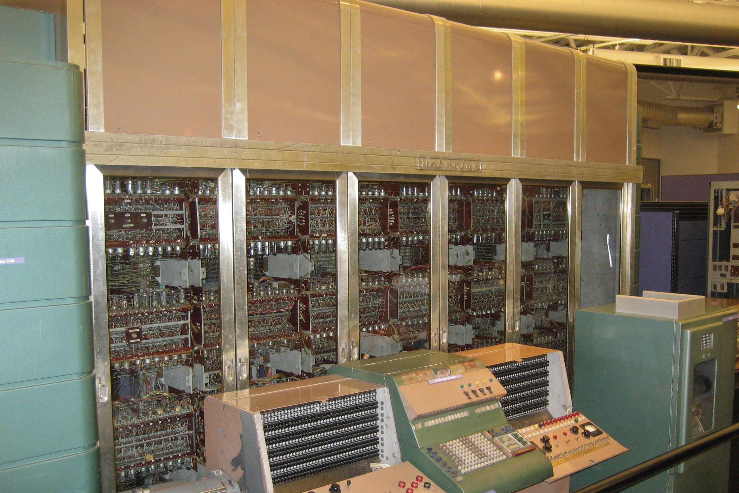 JOHNNIAC, the RAND computer on which the Logic Theorist ran, now at the Computer History Museum.