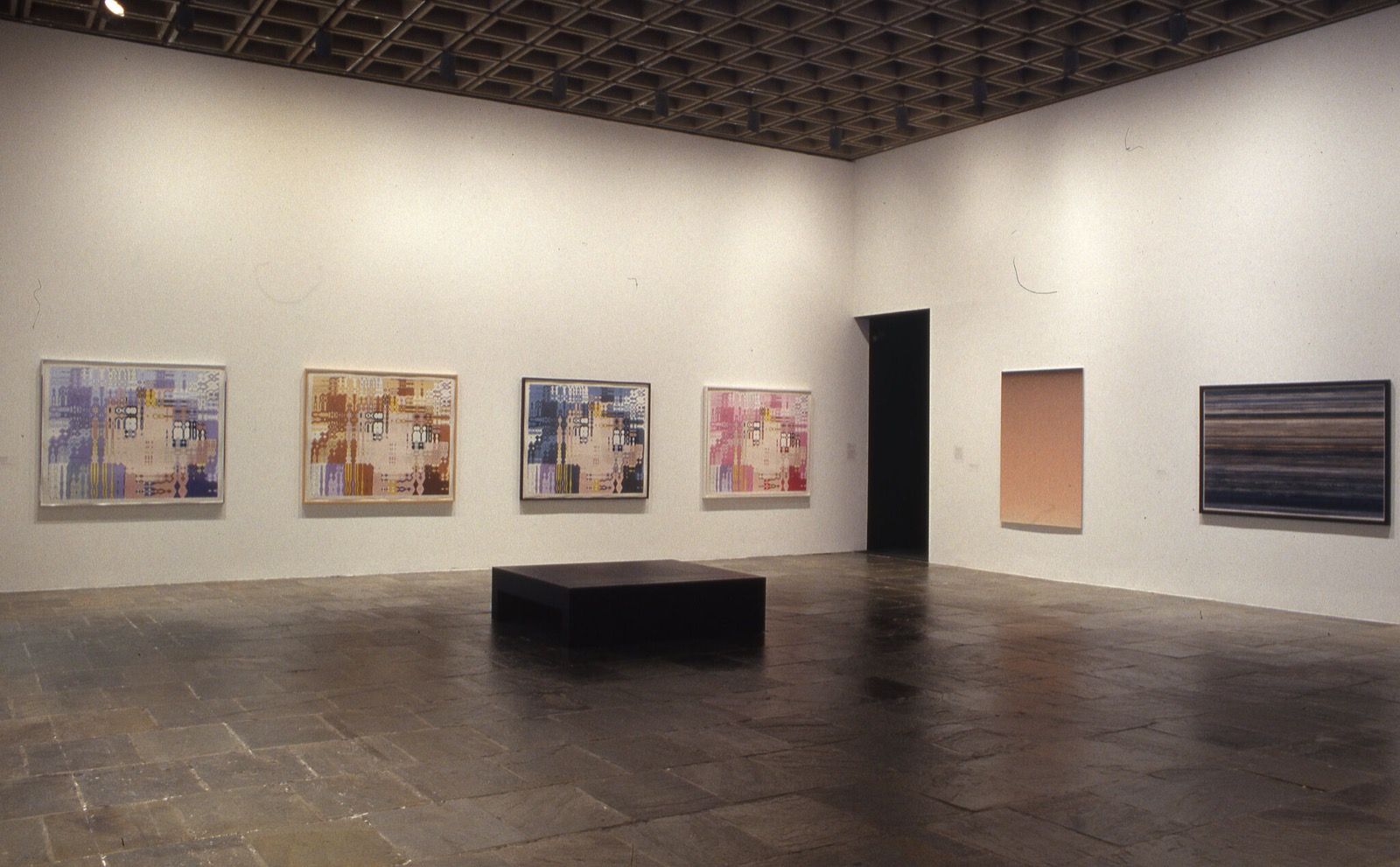 An installation view of the BitStreams galleries at the Whitney Museum of American Art in 2001.
