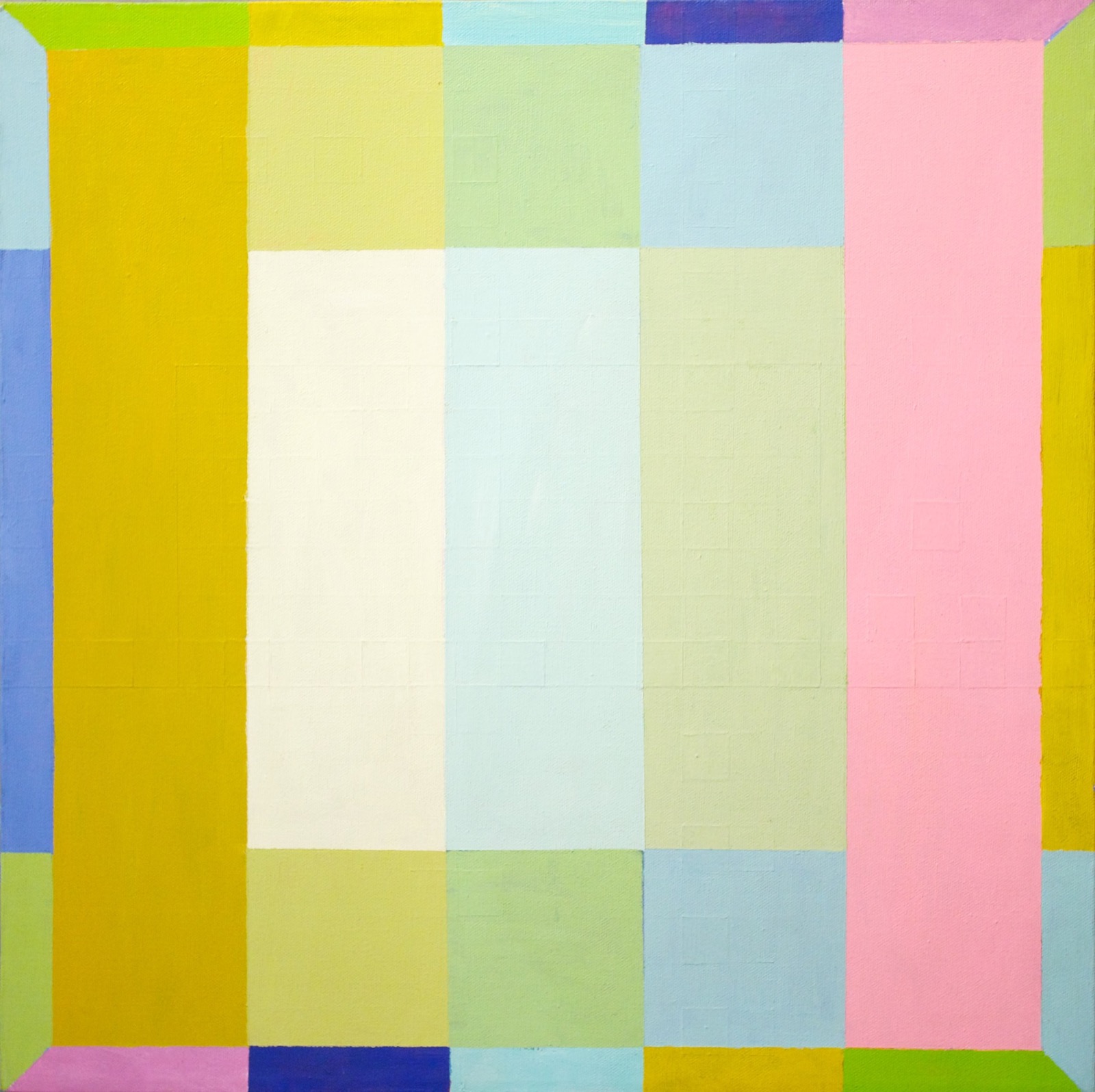 Gillian Wise's systematically constructed colour-grid painting 8 Levels (1992), reproduced on the artist's own website. This is not Cercle Syncopé.