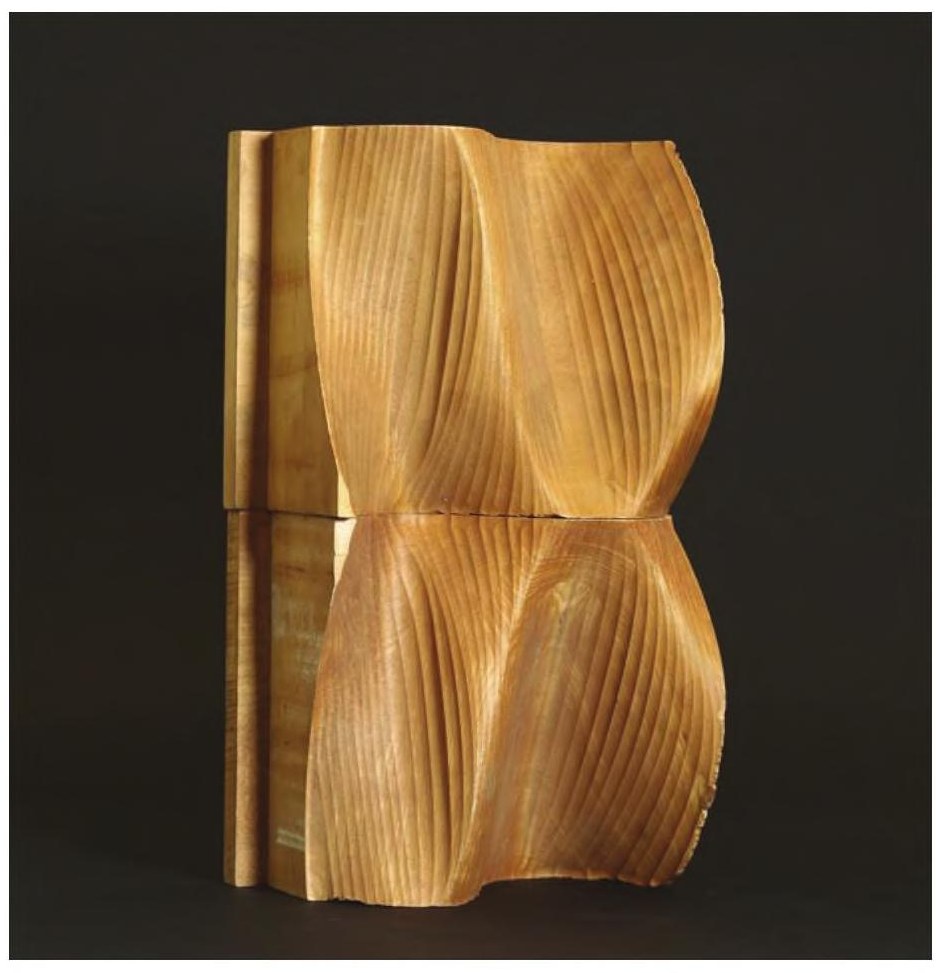 Numeric Milling (1968), the computer-defined surface Csuri had carved in wood.