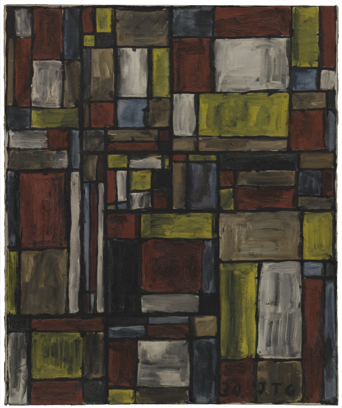 Torres-García's Estructura en colores (Color Structure), 1930 — the exact work named in this record, reproduced from the artist's catalogue raisonné.