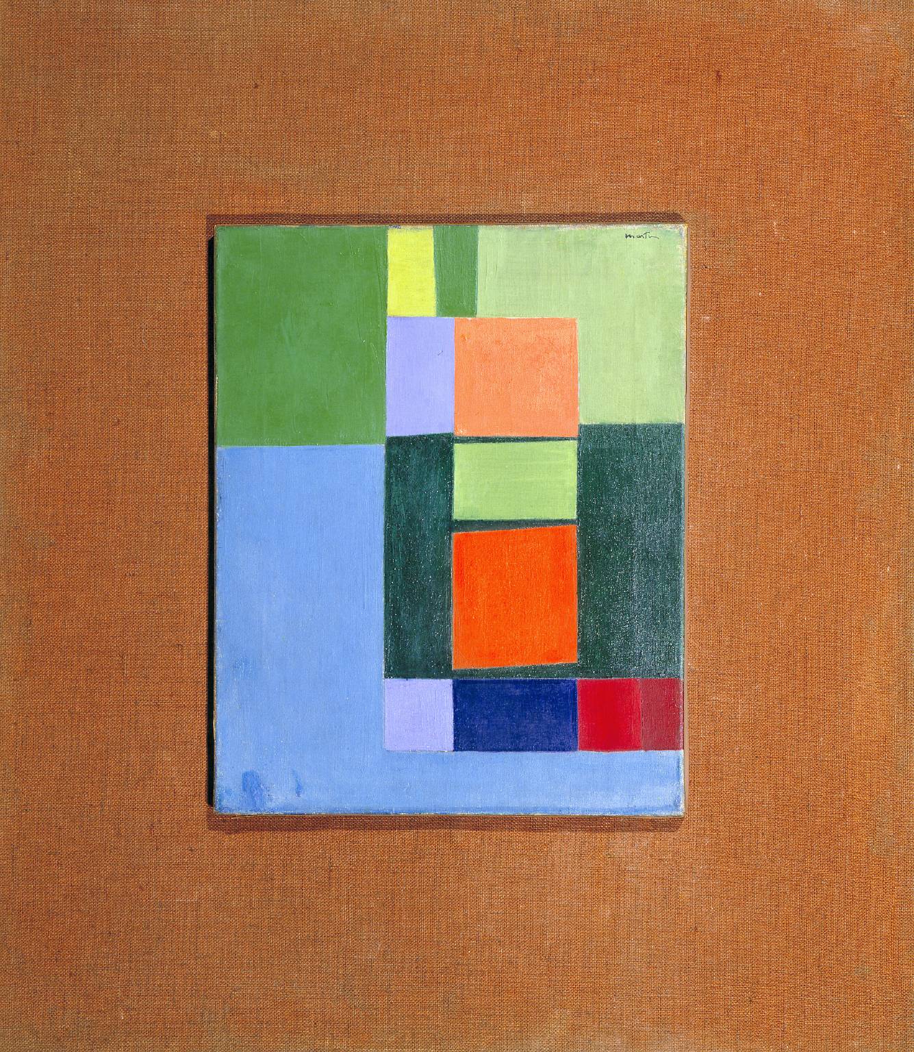 Kenneth Martin's Composition (1949) at Tate, the painting that marks his turn towards 'pure invention' and rules-based work.