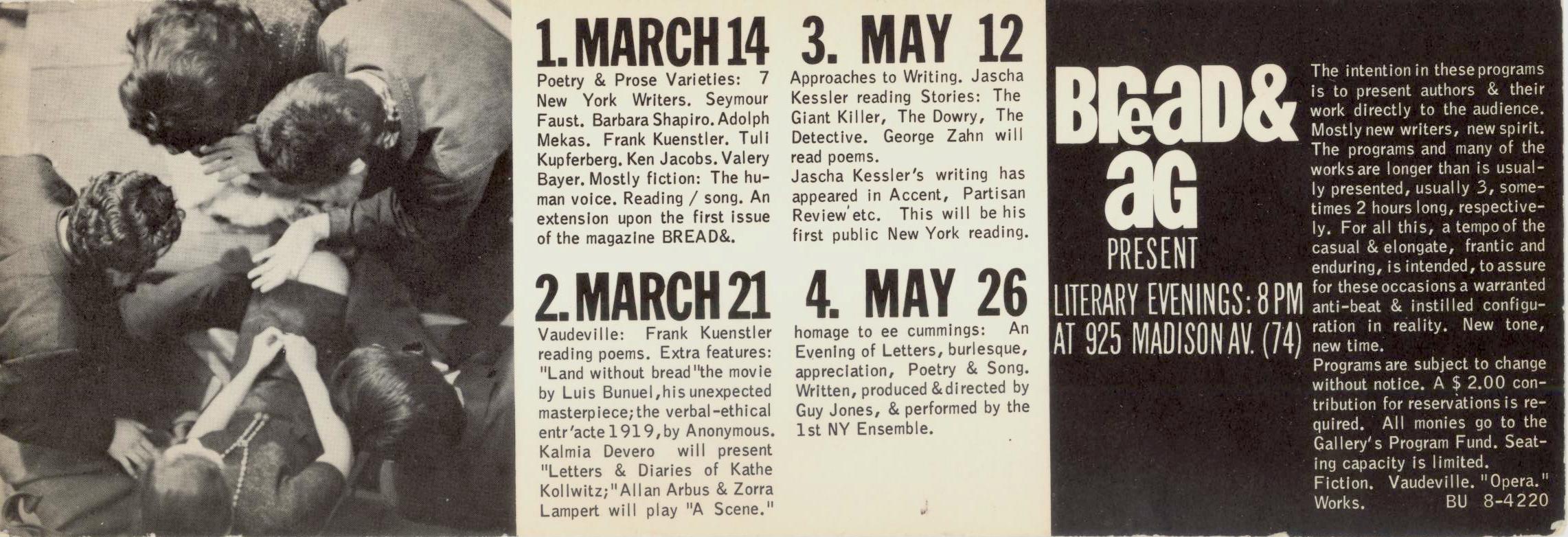 George Maciunas’s Bread & AG Opens in New York, the First Fluxus Event