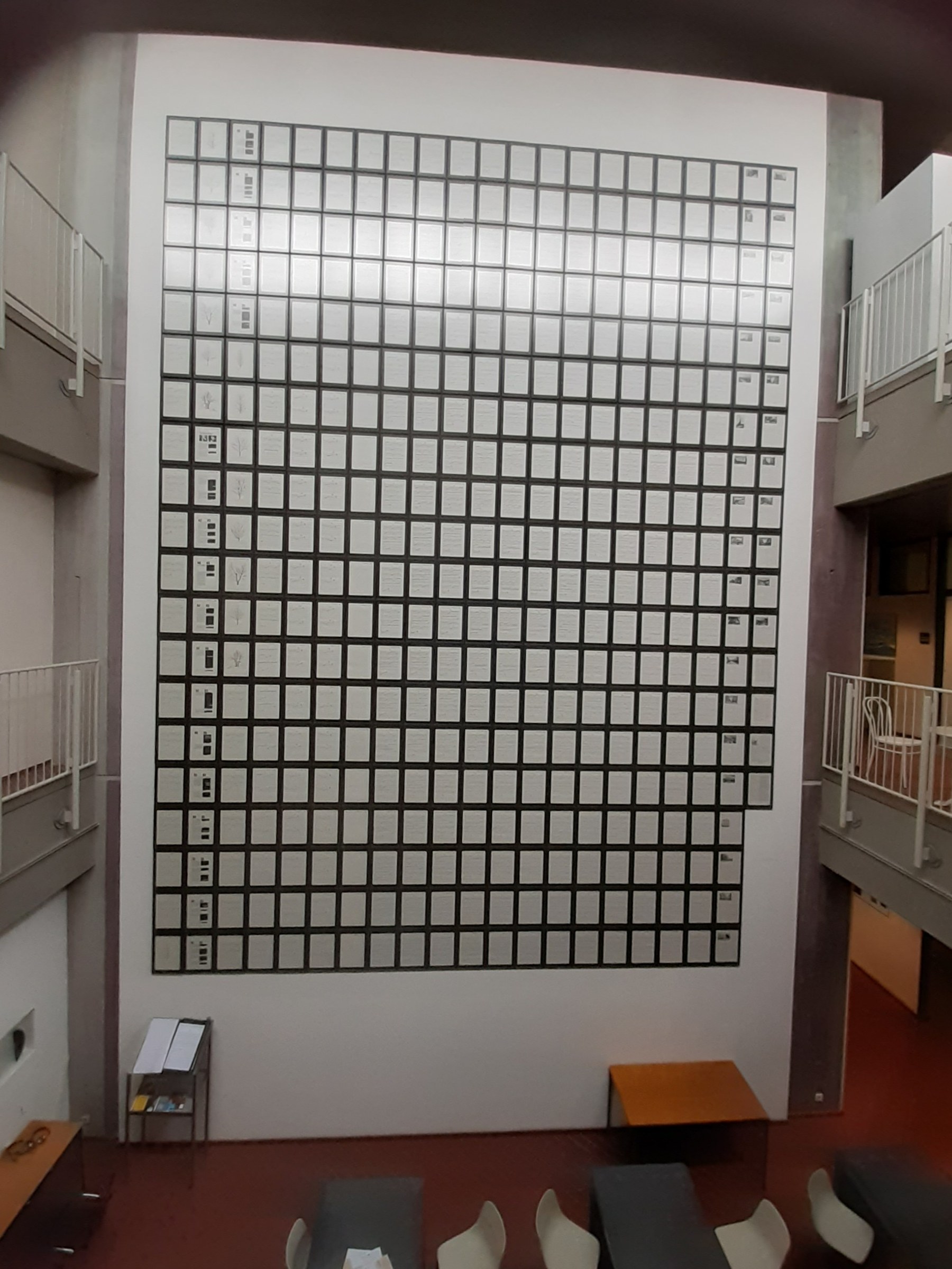 Darboven’s Wende 80, a later number work installed at the Hamburg University of Technology.
