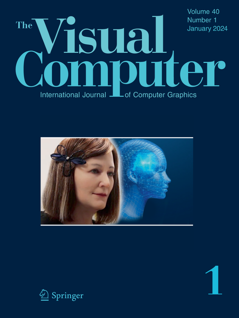 The cover of Springer's journal The Visual Computer, the last item on this list of 1985 publications and the only one with a cover of its own; the design shown is the journal's present one, not the 1985 first issue.