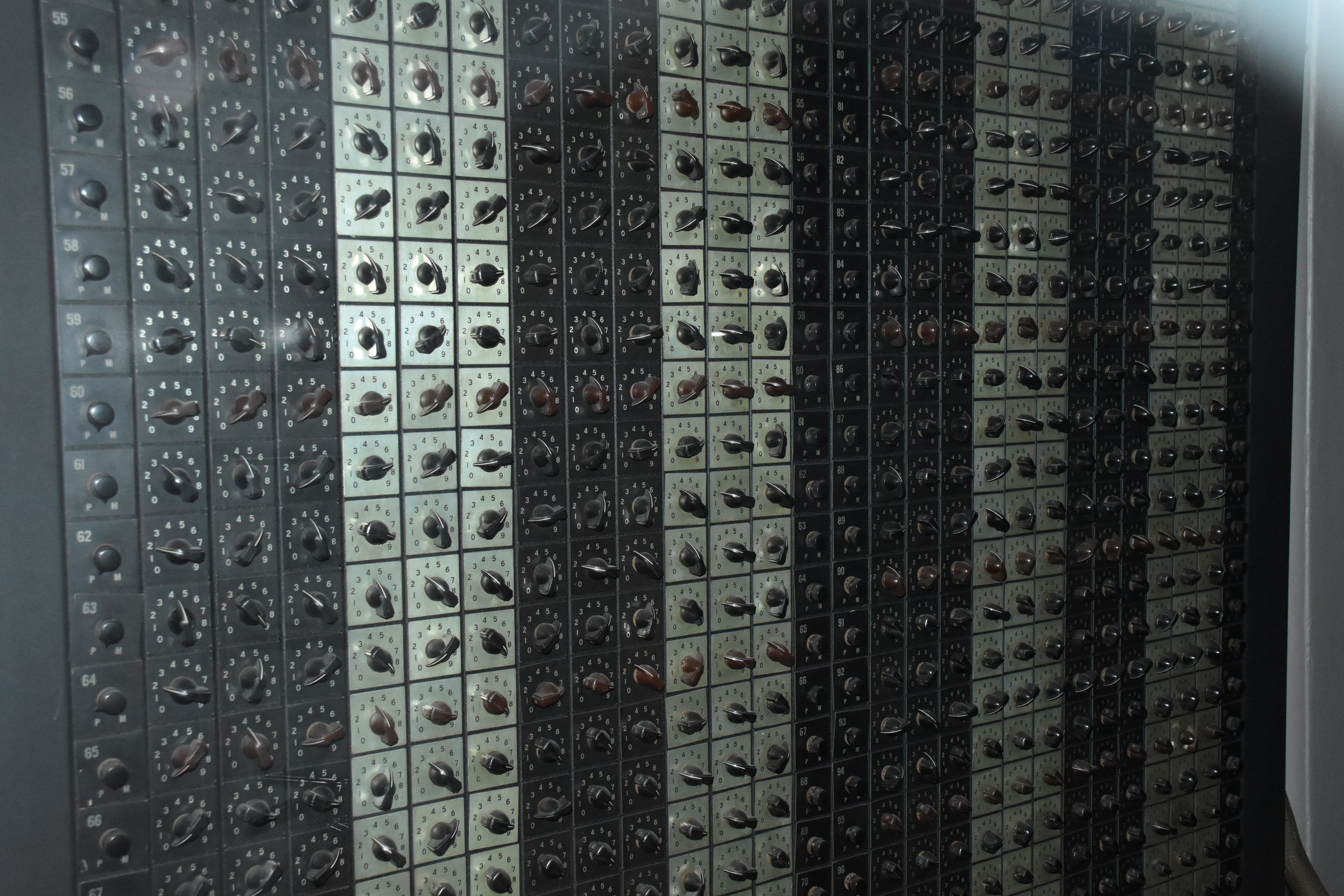 A close-up of one of ENIAC's function tables, whose switches held the program after the 1948 conversion.