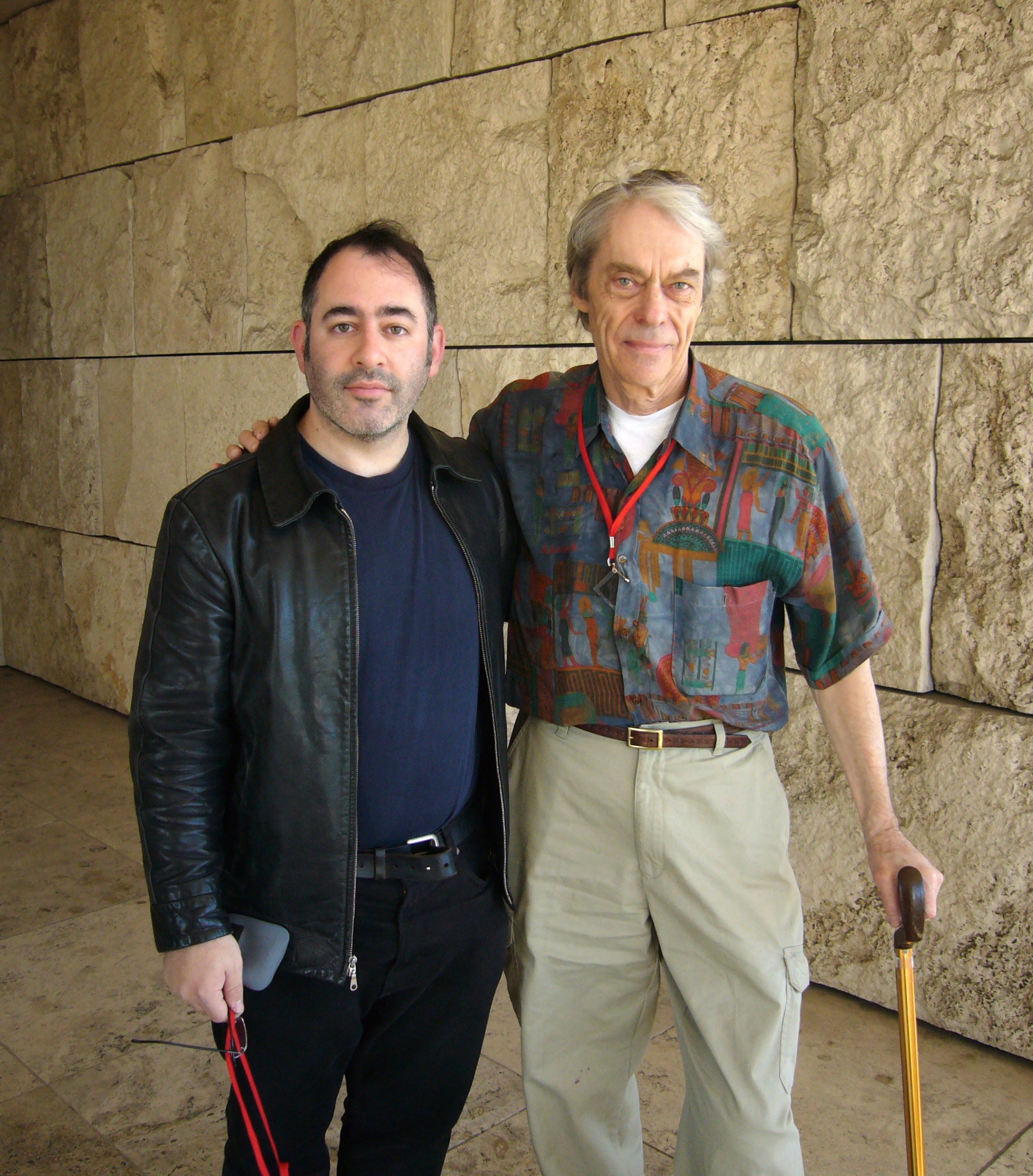 Ken Knowlton (right), Schwartz's collaborator on Pixillation, with Golan Levin in 2007.