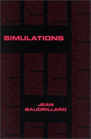 The cover of the 1983 Semiotext(e) Foreign Agents edition of Jean Baudrillard's Simulations, the first of the six 1983 titles this record lists.