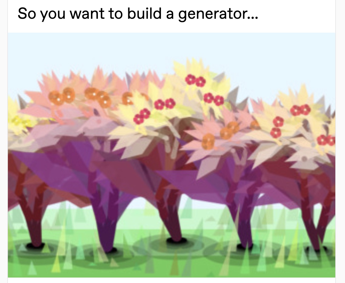 So you want to build a generator by Kate Compton