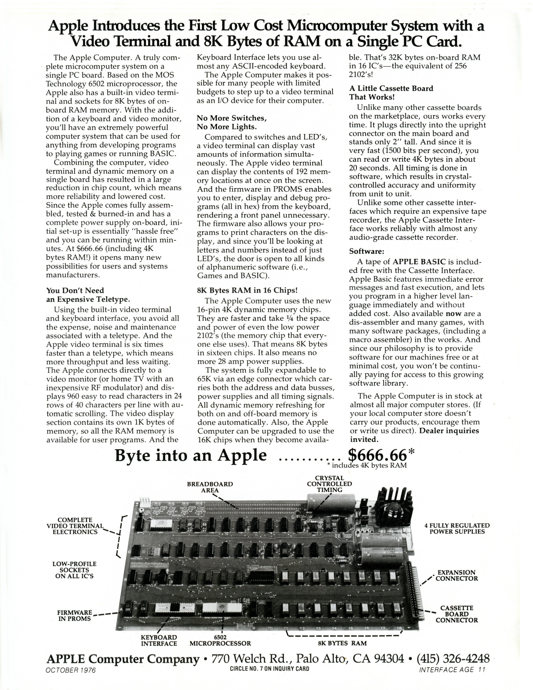 Steve Jobs and Steve Wozniak Develop the Apple I and Found Apple