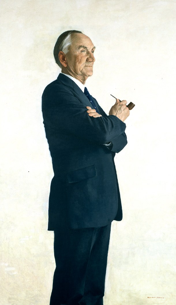 Senator Mike Mansfield, whose 1969 amendment limited Defense Department funding to research with direct military use.