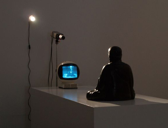 TV Buddha and TV Garden by Nam June Paik